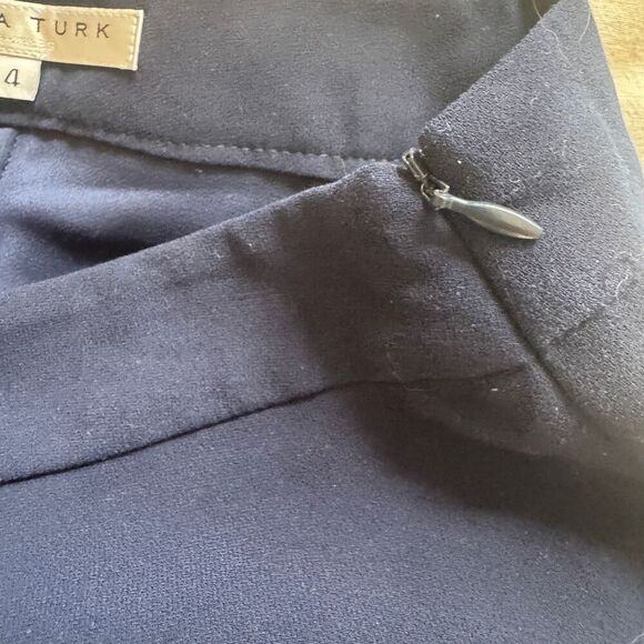 Trina Turk Skort Women's 4 Navy Blue Flat Front High Rise Pockets - Picture 9 of 10